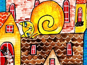 Петя Константинова показва коледни ангели с рисунки в Пловдив